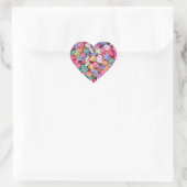 Candy Hearts Herz-Aufkleber (Tasche)