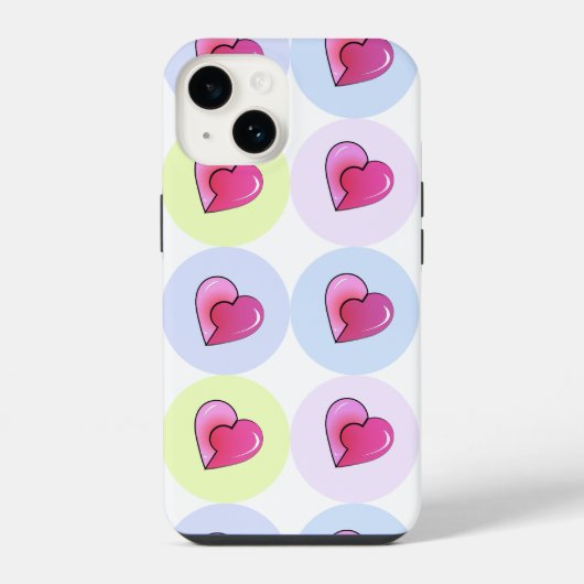 Candy Hearts iPhone Hülle (Rückseite)