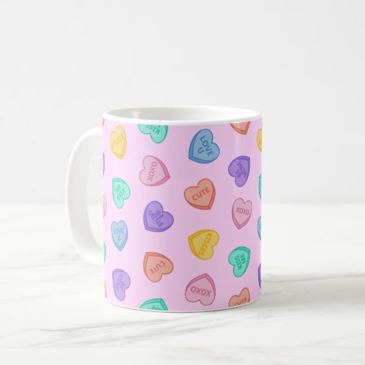 Candy Hearts Kaffeetasse (Vorderseite Links)