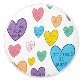 Candy Hearts Keramikknauf (Vorderseite)