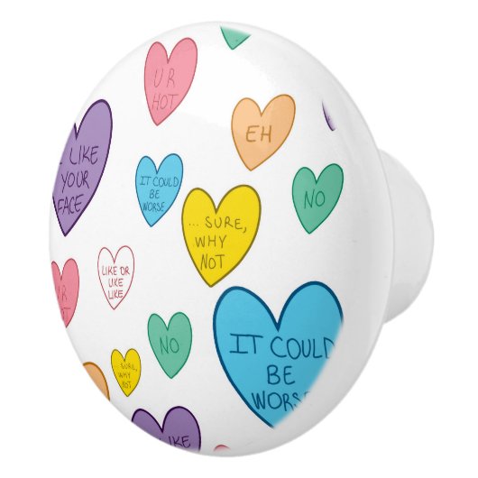 Candy Hearts Keramikknauf (Rechts)