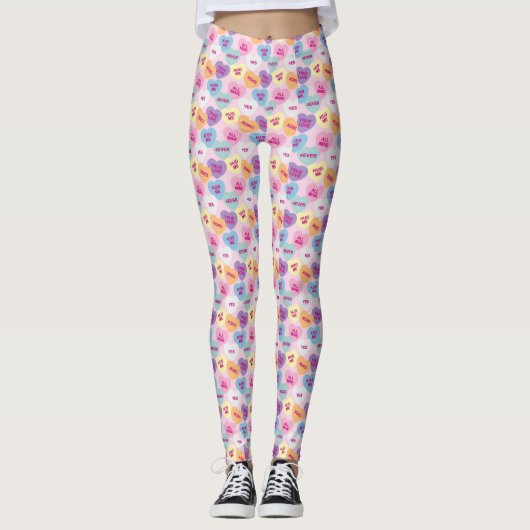 Candy Hearts Leggings (Pink) (Vorderseite)