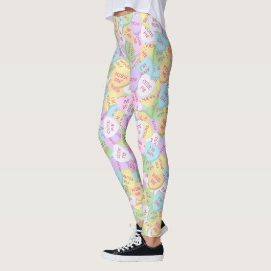 Candy Hearts Leggings Valentine's Day Muster (Links)