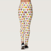 Candy Hearts Liebe Pattern Leggings (Rückseite)
