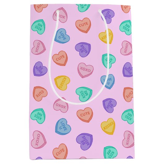 Candy Hearts Mittlere Geschenktüte (Vorderseite)