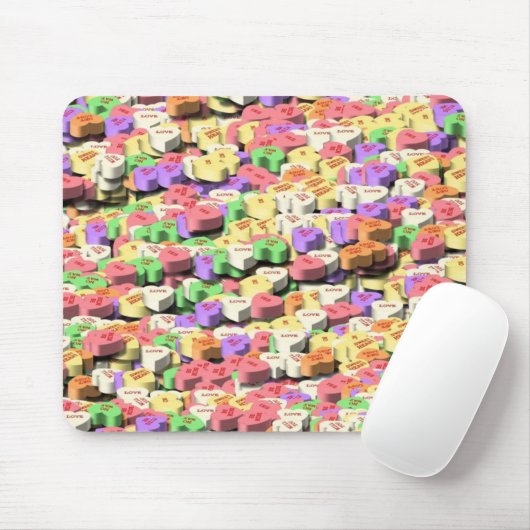 Candy Hearts Mousepad (Mit Mouse)