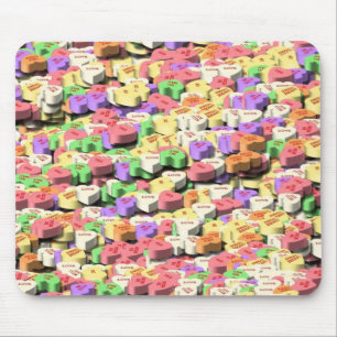 Candy Hearts Mousepad