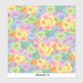 Candy Hearts Muster SFW Custom Cut Vinyl Stickers Aufkleber (Blatt)
