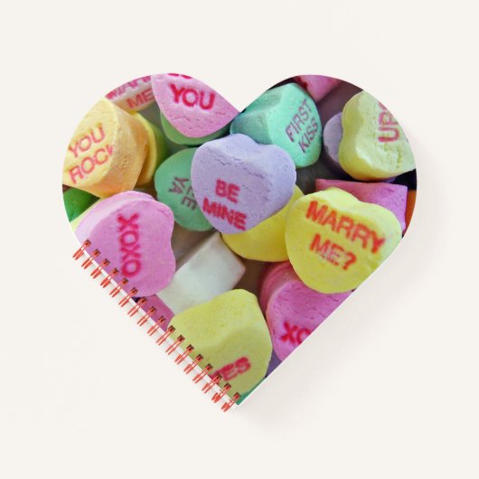 Candy Hearts Notizblock (Vorderseite)