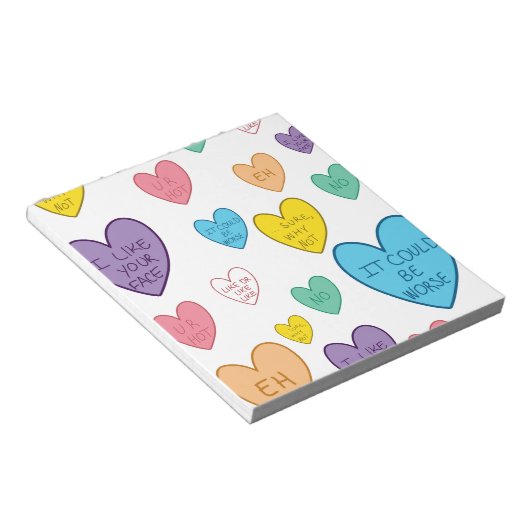 Candy Hearts Notizblock (angewinkelt)