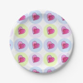 Candy Hearts Pappteller (Vorderseite)