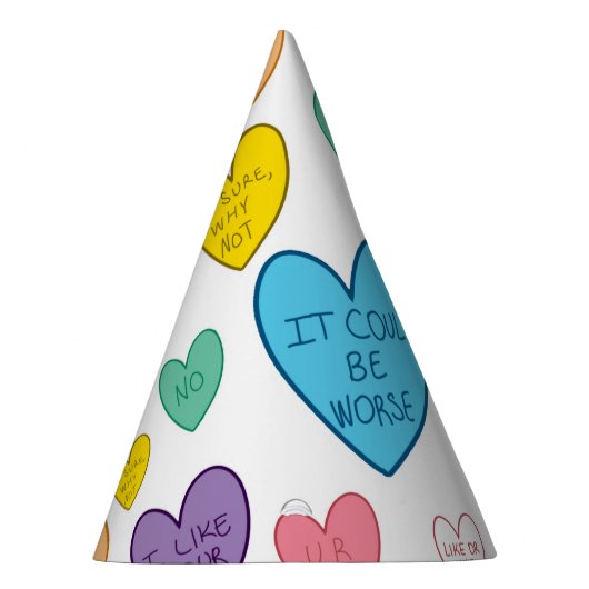 Candy Hearts Partyhütchen (Rechts)