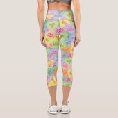Candy Hearts Pattern - SFW Capri Leggings (Rückseite)