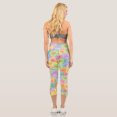 Candy Hearts Pattern - SFW Capri Leggings (Rückseite)