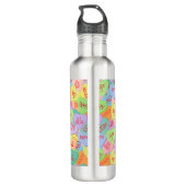 Candy Hearts Pattern - SFW Edelstahlflasche (Rückseite)