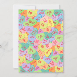 Candy Hearts Pattern - SFW Feiertagskarte