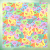 Candy Hearts Pattern - SFW Fensteraufkleber (Blatt 3)