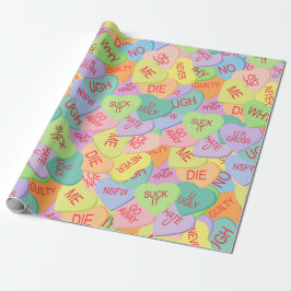Candy Hearts Pattern - SFW Geschenkpapier
