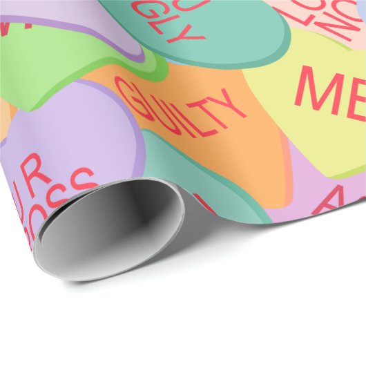 Candy Hearts Pattern - SFW Geschenkpapier (Rolleneckpunkt)