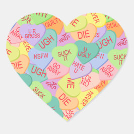 Candy Hearts Pattern - SFW Herz-Aufkleber