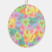 Candy Hearts Pattern - SFW Keramik Ornament (Links)