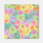 Candy Hearts Pattern - SFW Magnet (Vorne)