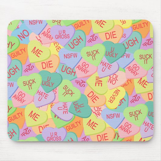 Candy Hearts Pattern - SFW Mousepad (Vorne)
