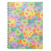 Candy Hearts Pattern - SFW Notizblock (Vorderseite)