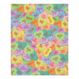 Candy Hearts Pattern - SFW Poster