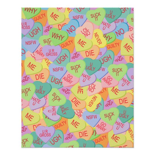 Candy Hearts Pattern - SFW Poster (Vorderseite)