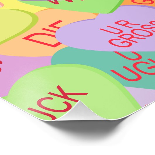 Candy Hearts Pattern - SFW Poster (Ecke)