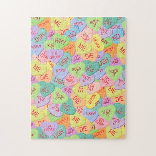 Candy Hearts Pattern - SFW Puzzle (Vertikal)