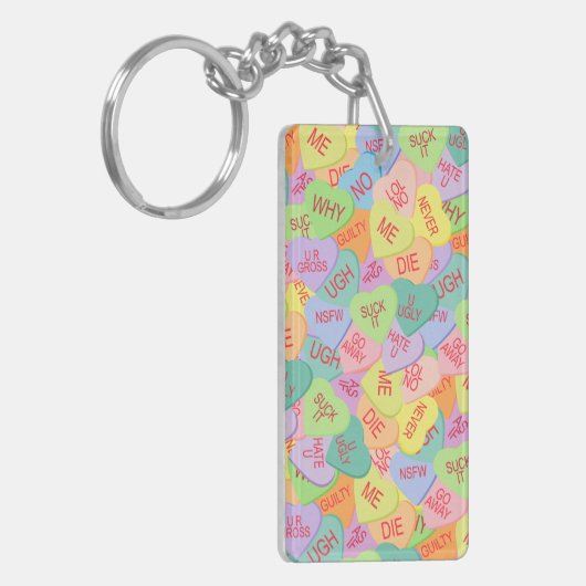 Candy Hearts Pattern - SFW Schlüsselanhänger (Vorderseite links)
