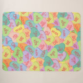 Candy Hearts Pattern - SFW Sherpadecke (Vorderseite (Horizontal))