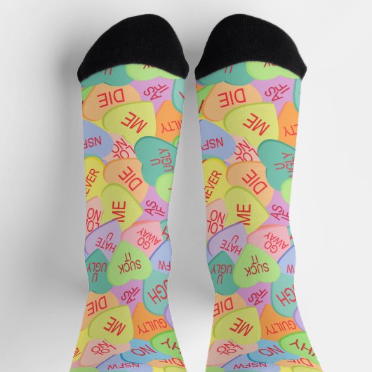 Candy Hearts Pattern - SFW Socken (Oben)