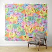 Candy Hearts Pattern - SFW Wandteppich (Beispiel (Horizontal))