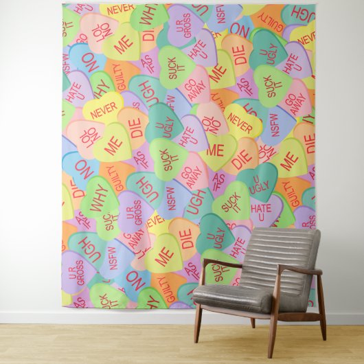 Candy Hearts Pattern - SFW Wandteppich (Beispiel)