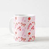 Candy Hearts Pink Holiday Mug Kaffeetasse (Vorderseite Links)