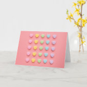 Candy Hearts Portrait Karte (Gelbe Blume)