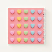 Candy Hearts Portrait Notizblock (Rückseite)