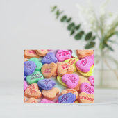 Candy Hearts Postcard Postkarte (Stehend Vorderseite)