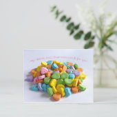 Candy Hearts Postkarte (Stehend Vorderseite)