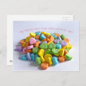 Candy Hearts Postkarte (Vorne/Hinten)