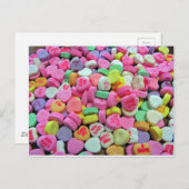 Candy Hearts Postkarte (Vorne/Hinten)