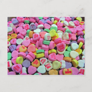 Candy Hearts Postkarte