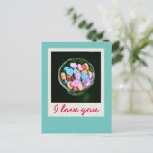 Candy Hearts Postkarte (Stehend Vorderseite)
