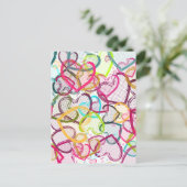 Candy Hearts Postkarte (Stehend Vorderseite)