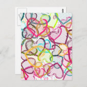 Candy Hearts Postkarte (Vorne/Hinten)