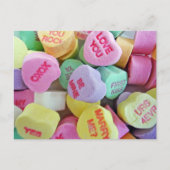 Candy Hearts Postkarte (Vorderseite)