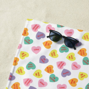 Candy Hearts Strandtuch